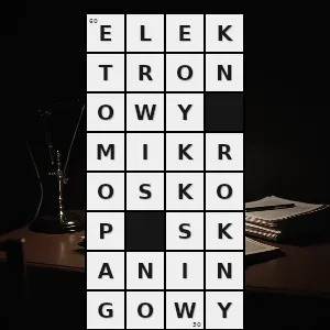 Rozwiązanie krzyżówki: rodzaj mikroskopu elektronowego w którym obraz uzyskiwany jest w wyniku skanowania przedmiotu wiązką elektronów w postaci małej plamki badającej przedmiot linia po linii httpplwikipediaorgw - elektronowy mikroskop skaningowy | hasła, synonimy i podpowiedzi Hasło krzyżówkowe rodzaj mikroskopu elektronowego w którym obraz uzyskiwany jest w wyniku skanowania przedmiotu wiązką elektronów w postaci małej plamki badającej przedmiot linia po linii httpplwikipediaorgw - elektronowy mikroskop skaningowy – rozwiązanie, synonimy, podpowiedzi i definicje krzyżówkowe